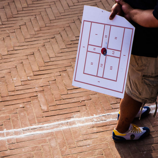 Il segnapunti dopo un centro pieno da 5 punti effettuato durante le prove (Arezzo 2009)