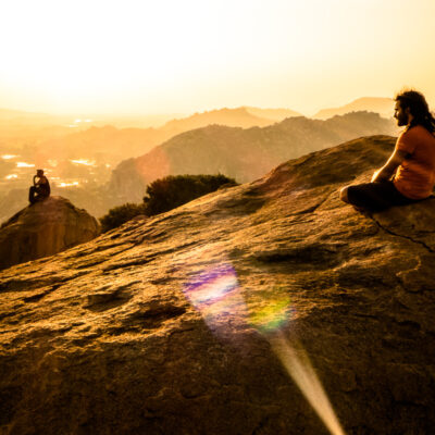 Tramonto al tempio di Hanuman, ad Hampi (India 2015)